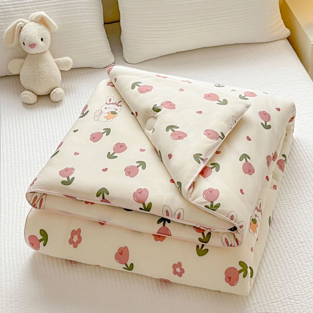 Kinderbettwäsche-Set mit Tiermotiven und gesteppter Decke 19