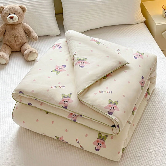 Kinderbettwäsche-Set mit Tiermotiven und gesteppter Decke 20