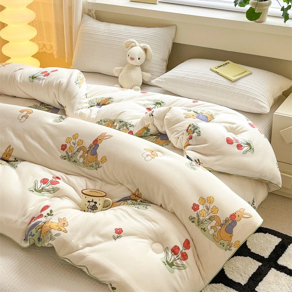 Kinderbettwäsche-Set mit Tiermotiven und gesteppter Decke 3