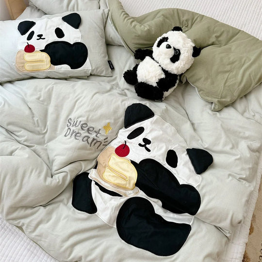 Kinderbettwäsche 100x135 mit Welpenapplikation und Kissenbezügen für Jungen und Mädchen 2
