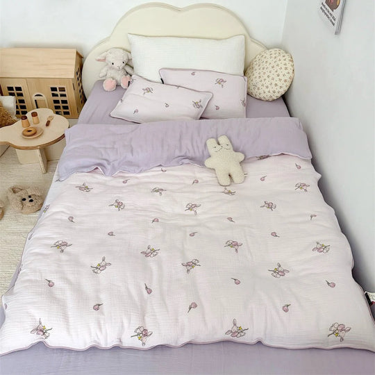 Kinderbettwäsche 135x200 Bärenmotiv Set für Kinderbetten 10