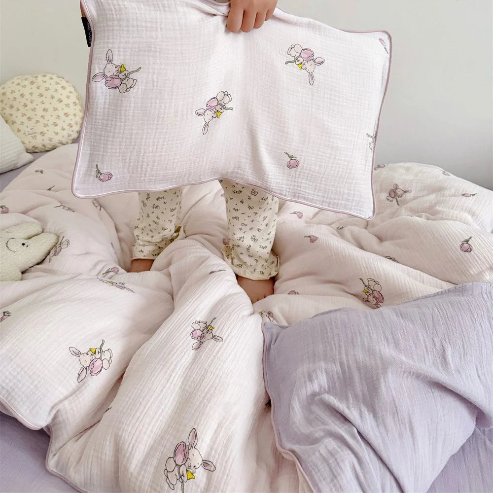 Kinderbettwäsche 135x200 Bärenmotiv Set für Kinderbetten 2