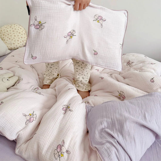 Kinderbettwäsche 135x200 Bärenmotiv Set für Kinderbetten 2