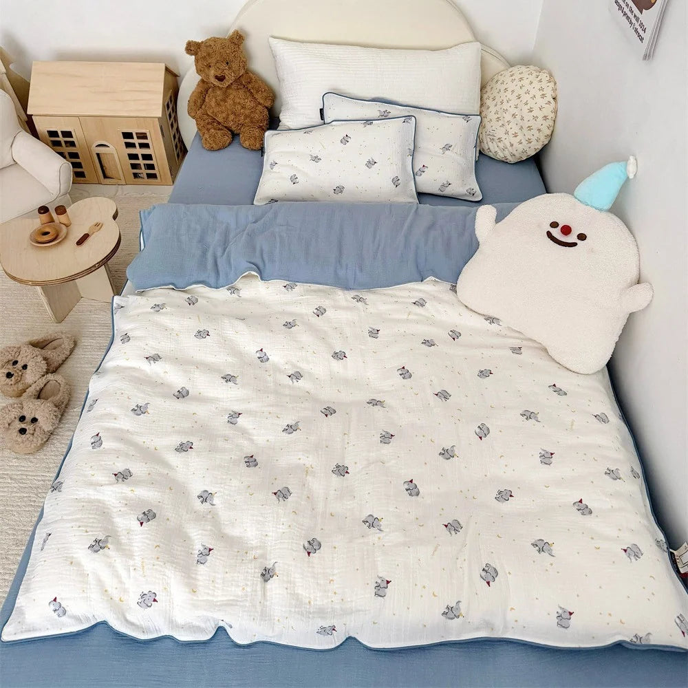 Kinderbettwäsche 135x200 Bärenmotiv Set für Kinderbetten 8