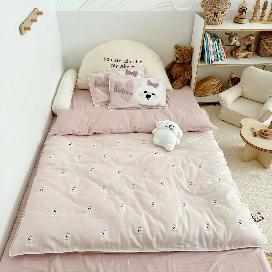 Kinderbettwäsche 135x200 Bärenmotiv Set für Kinderbetten 9