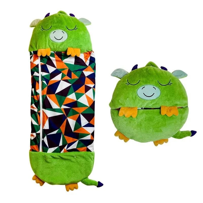 Kinderschlafsack 2-in-1 Kuscheltier für Kinder - Ideal für Camping und Übernachtungen 0