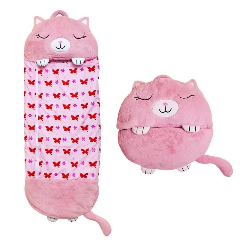 Kinderschlafsack 2-in-1 Kuscheltier für Kinder - Ideal für Camping und Übernachtungen 3