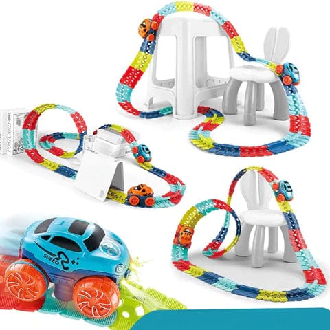 Kinderspielzeug Magnetischer Auto-Spielparcours Fördert Kreativität und Fantasie 4