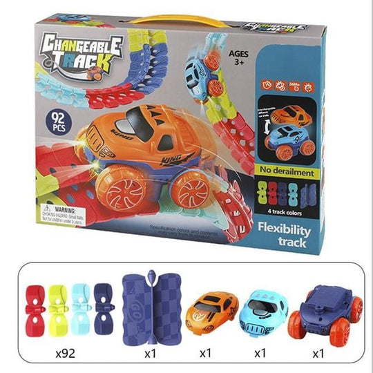 Kinderspielzeug Magnetischer Auto-Spielparcours Fördert Kreativität und Fantasie 7