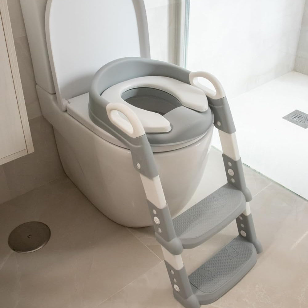 Kindertoilettensitz mit Leiter für sicheres Töpfchentraining 4