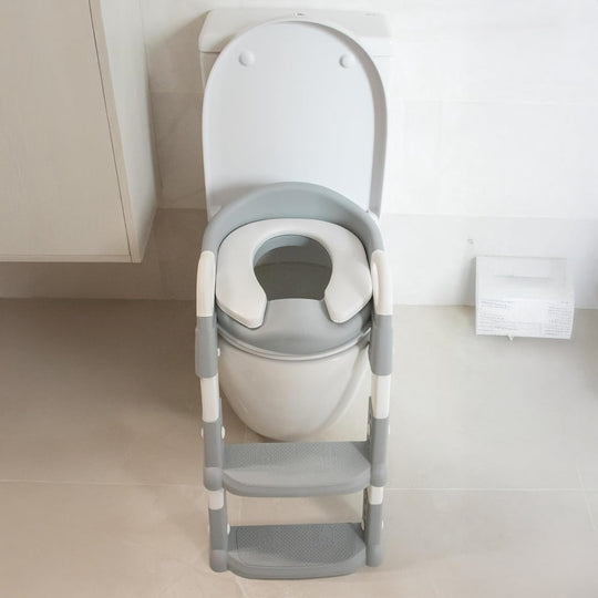 Kindertoilettensitz mit Leiter für sicheres Töpfchentraining 5