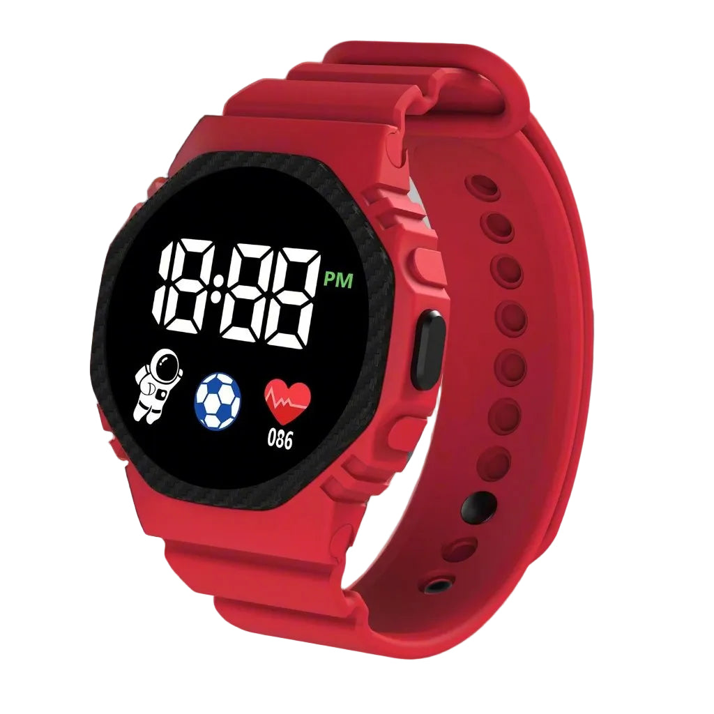 Kinderuhr Sportlich für Abenteuerlustige mit LED-Display und Wasserdichtem Design 0
