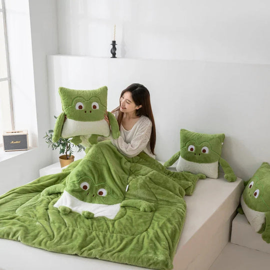 Kissen und Decke Set Mini Monster für Kinder - Verwandlungsdesign für Kuschelecken und Spielbereiche 2