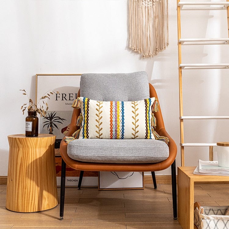 Kissenbezug 40x40 Boho-Stil mit Fransen für Wohn- und Schlafzimmer 4