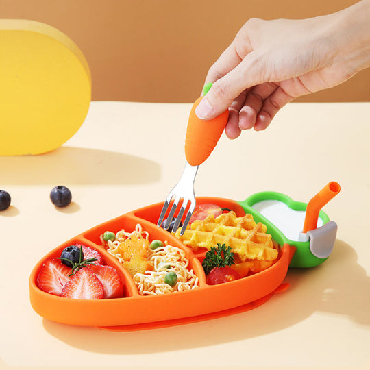 Kleinkind Teller mit Saugnapf für stressfreies Essen 1