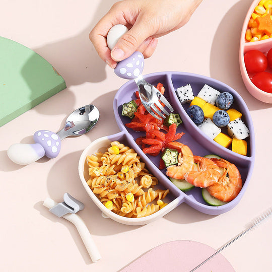 Kleinkind Teller mit Saugnapf für stressfreies Essen 2