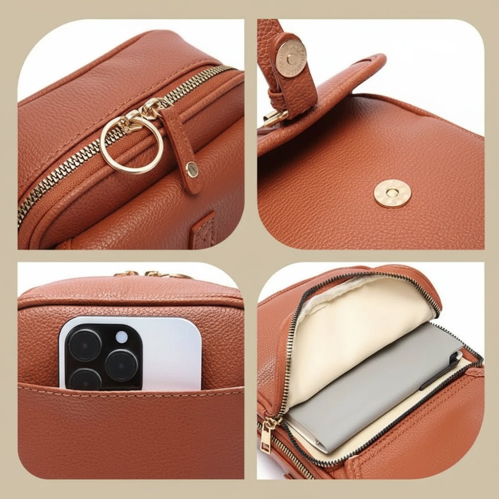 Kompakte Diebstahlschutztasche mit verstellbarem Riemen 5