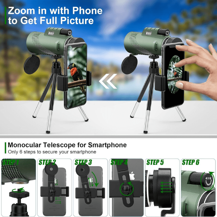 Kompaktes 600x Ultra-Zoom-Monokular für Outdoor-Abenteuer 7