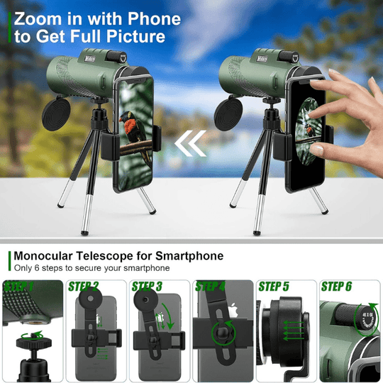 Kompaktes 600x Ultra-Zoom-Monokular für Outdoor-Abenteuer 7