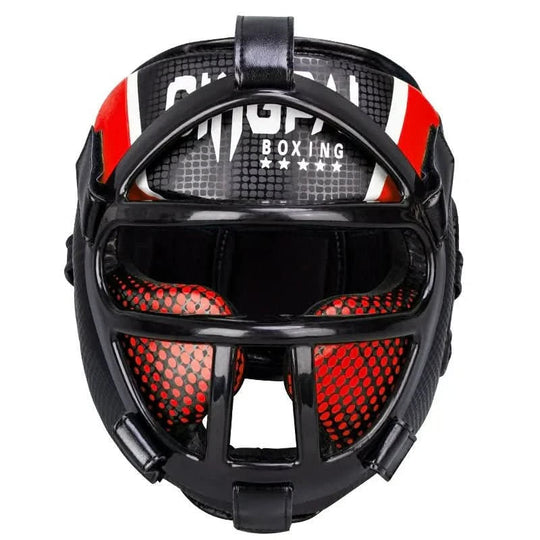Kopfschutz für Kampfsport mit Gesichtsmaske, Verstellbar, Voller Schutz, Für Kinder und Erwachsene 0