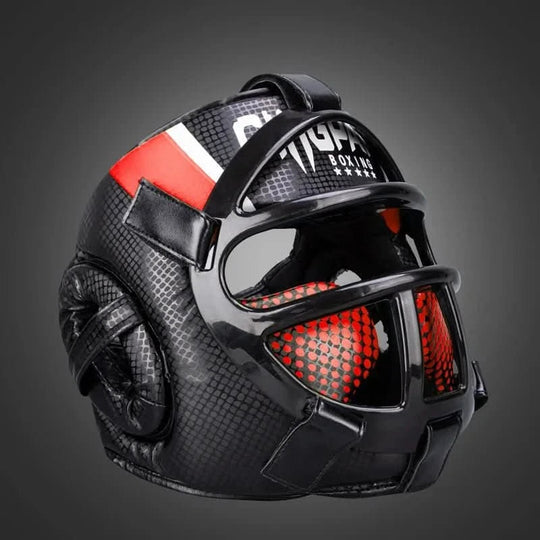 Kopfschutz für Kampfsport mit Gesichtsmaske, Verstellbar, Voller Schutz, Für Kinder und Erwachsene 1