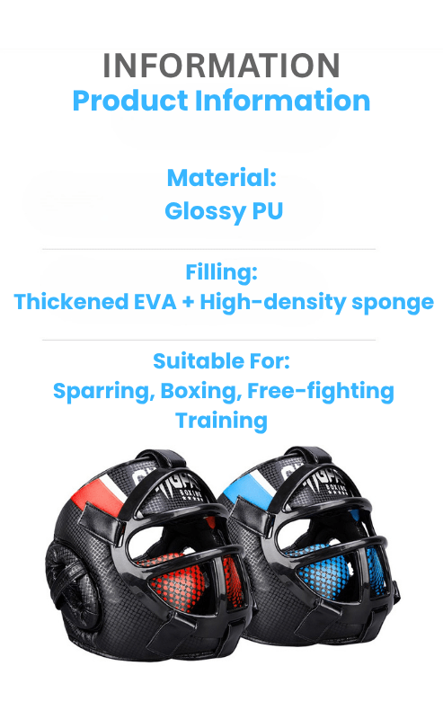 Kopfschutz für Kampfsport mit Gesichtsmaske, Verstellbar, Voller Schutz, Für Kinder und Erwachsene 6