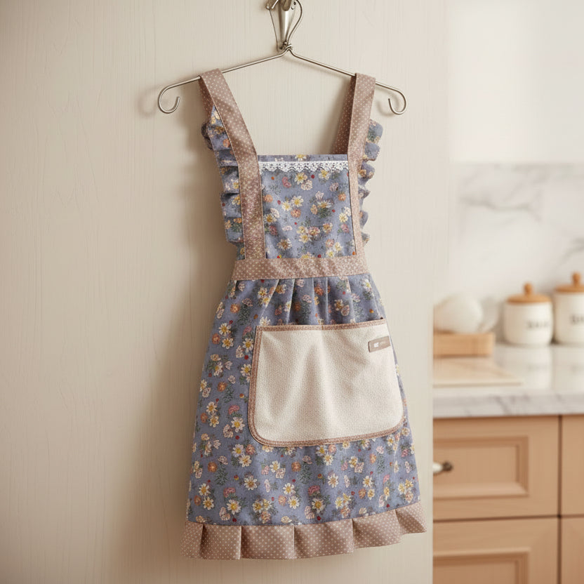 Küchen Schürze mit Blumenmuster für Damen und Herren 0