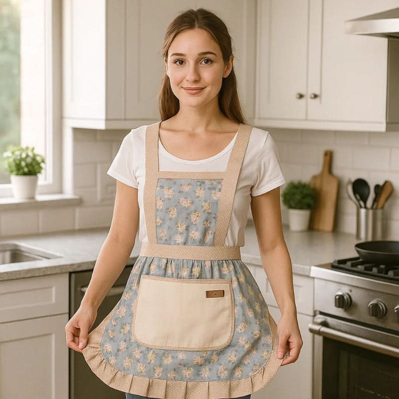 Küchen Schürze mit Blumenmuster für Damen und Herren 3