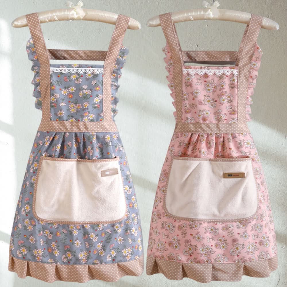 Küchen Schürze mit Blumenmuster für Damen und Herren 4