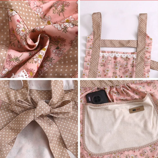 Küchen Schürze mit Blumenmuster für Damen und Herren 8