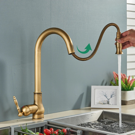Küchenarmatur Retro-Stil mit Schwenkbarem Auslauf für Wasserhahn Küche 1