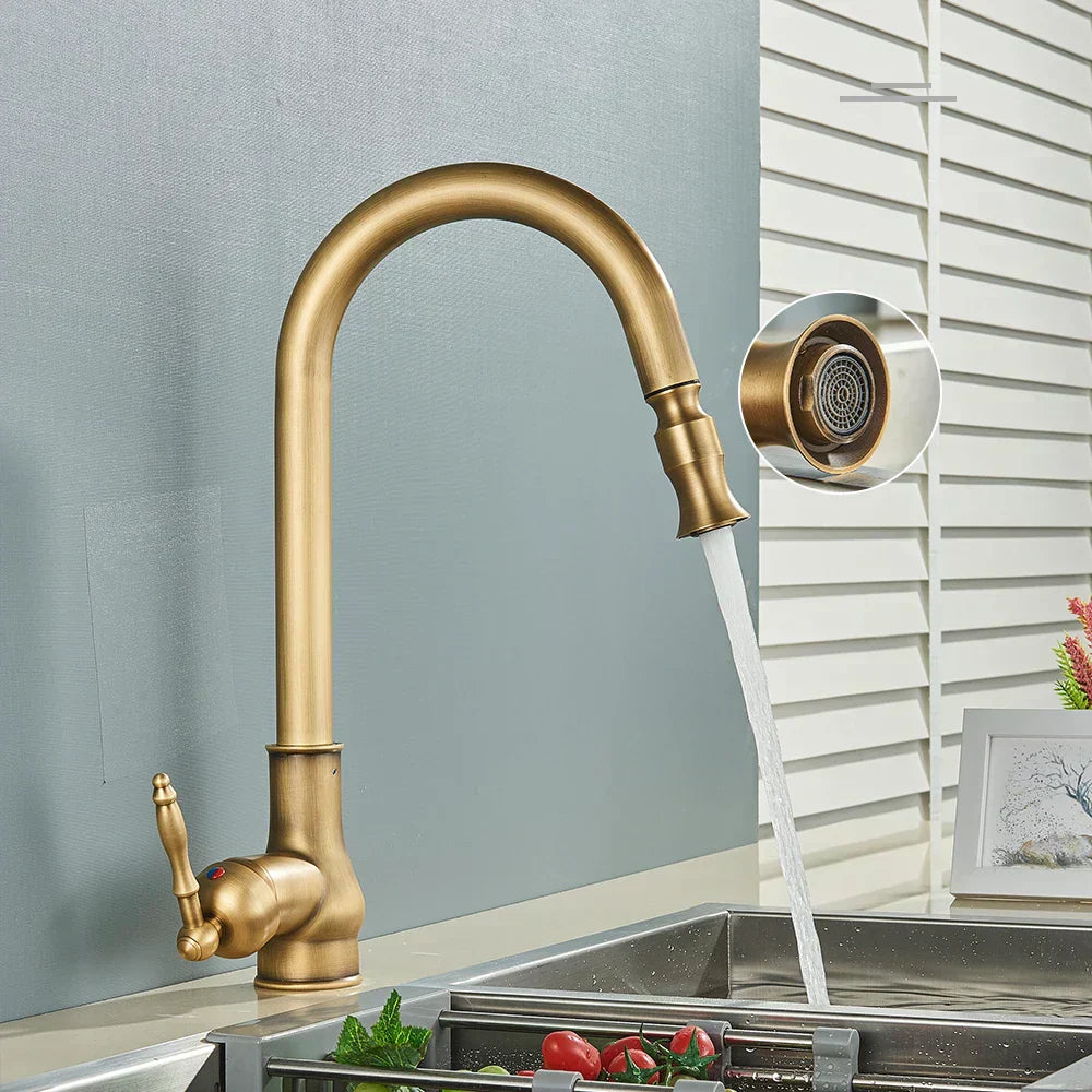Küchenarmatur Retro-Stil mit Schwenkbarem Auslauf für Wasserhahn Küche 2