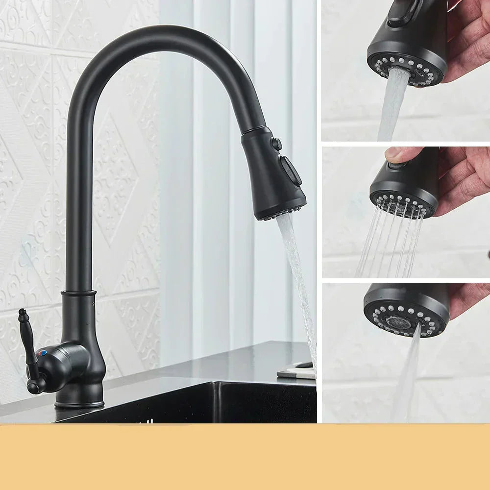Küchenarmatur Retro-Stil mit Schwenkbarem Auslauf für Wasserhahn Küche 6