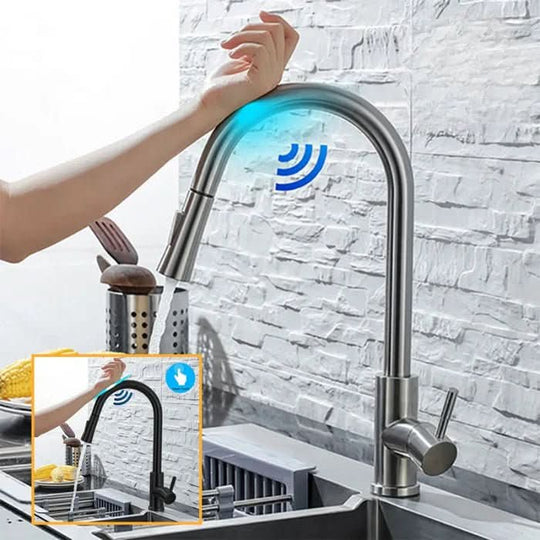 Küchenarmatur mit Sensor und Ausziehbarem Auslauf für Moderne Küchen 1