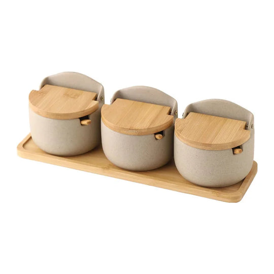 Küchenbehälter im japanischen Stil mit Bambusdeckel 6