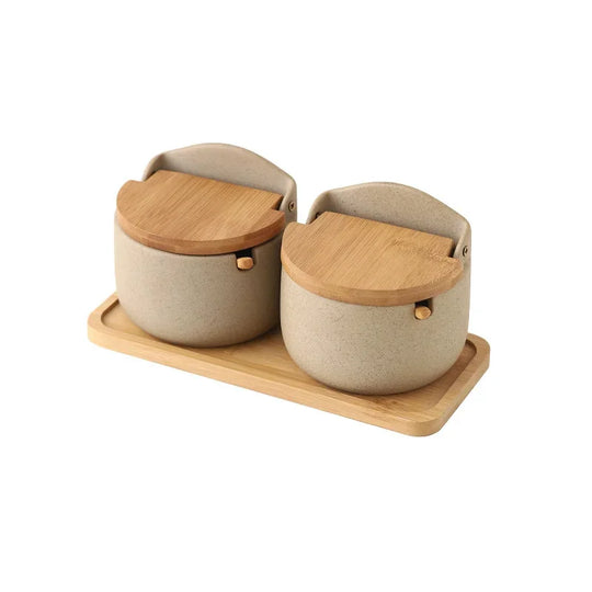 Küchenbehälter im japanischen Stil mit Bambusdeckel 8