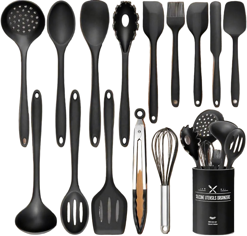Küchenhelfer Set 15-teilig für Präzises Kochen mit Hitzebeständigen Utensilien 0