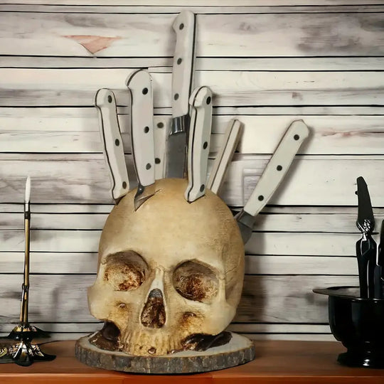 Küchenmesserhalter Totenkopf für kreative Köche 3