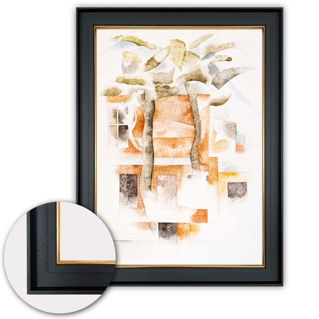 Kunstdruck Charles Demuth - Moderne Kunst Bilder - Bermuda mit Bäumen und Häusern 3