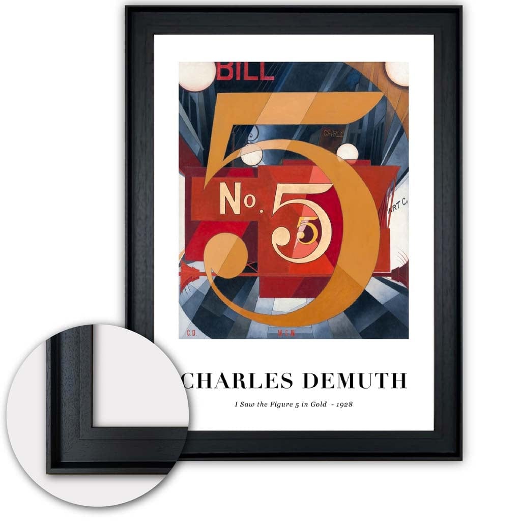 Kunstdruck Zahl 5 von Charles Demuth – Digitaler Kunstdruck für stilvolle Heimdekoration 1