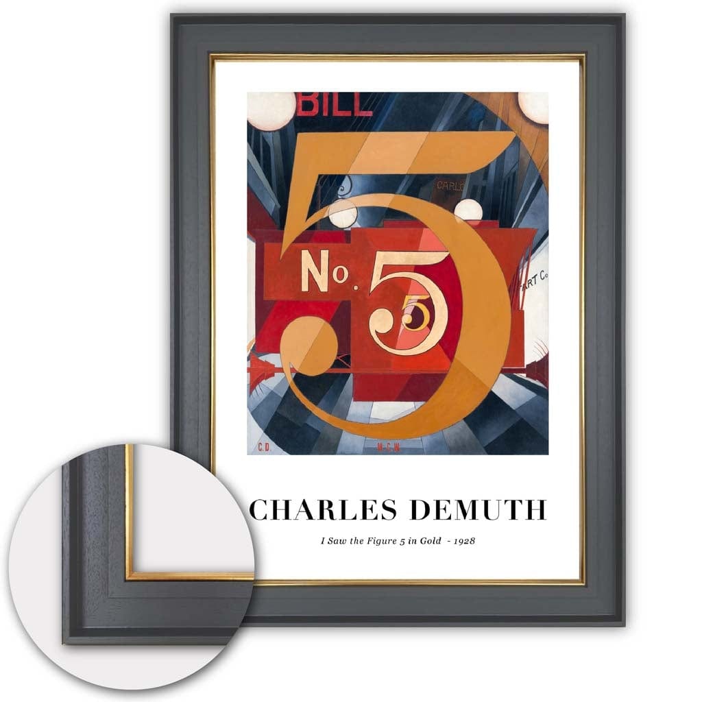 Kunstdruck Zahl 5 von Charles Demuth – Digitaler Kunstdruck für stilvolle Heimdekoration 6