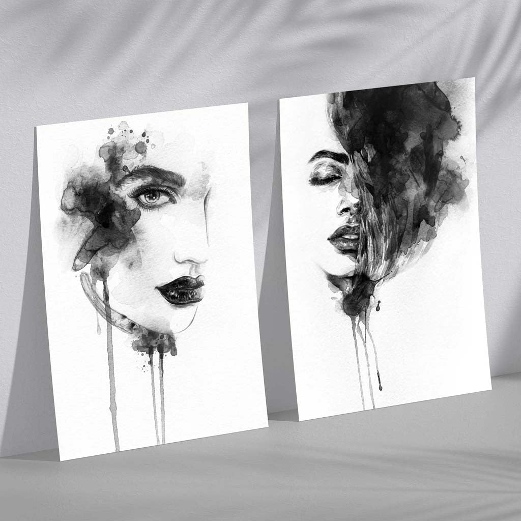 Kunstdrucke Set mit Modeillustrationen 0
