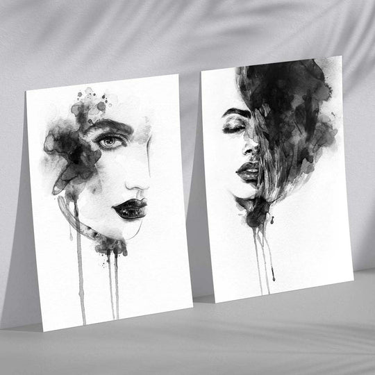 Kunstdrucke Set mit Modeillustrationen 0