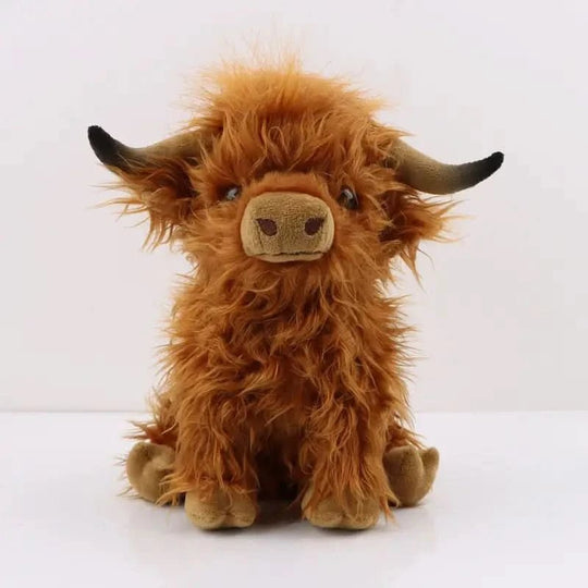 Kuscheltier Hochlandkuh Plüsch Tierfigur für Kinder und Erwachsene Deko Begleiter 7