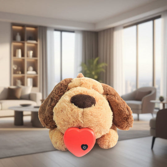 Kuscheltier für Welpen mit Herzschlag 1
