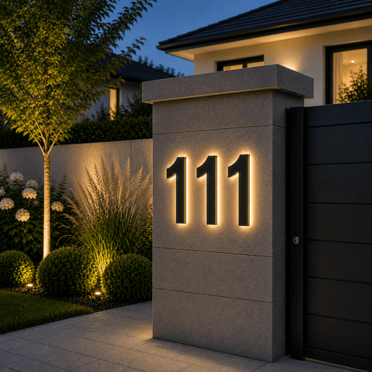 LED-Hausnummer Modern für individuelle Gestaltung 1