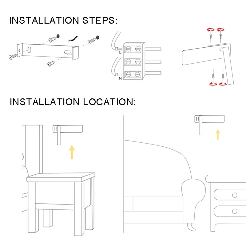 LED-Lampe Drehbar für Bettbeleuchtung 6
