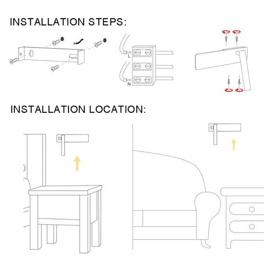 LED-Lampe Drehbar für Bettbeleuchtung 6