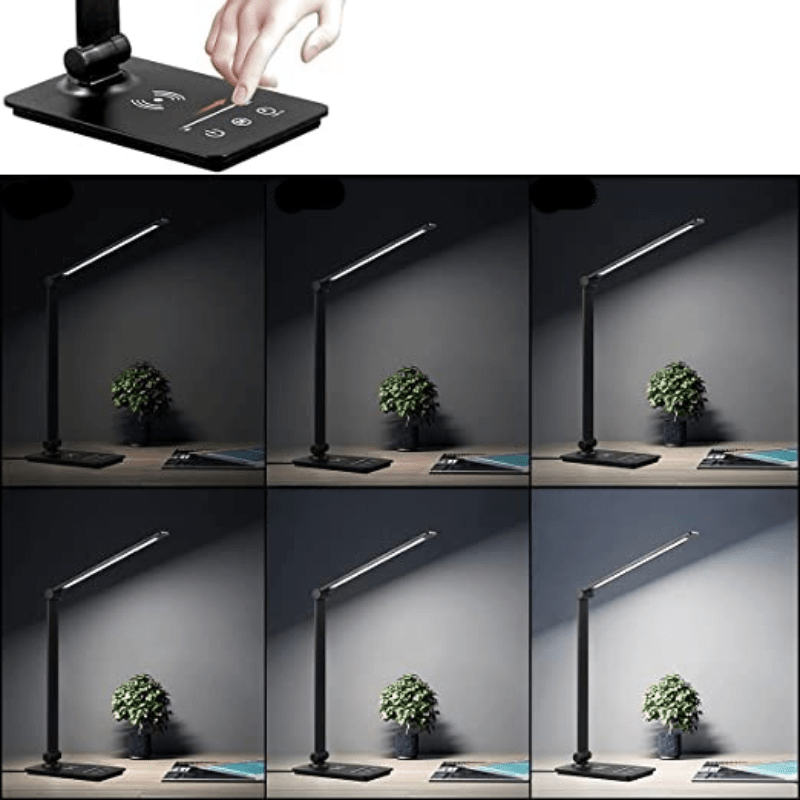 LED-Schreibtischlampe mit kabellosem Laden und einstellbarer Helligkeit 2