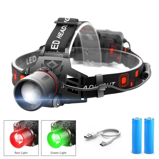 LED-Stirnlampe USB-aufladbar für Outdoor-Aktivitäten 0